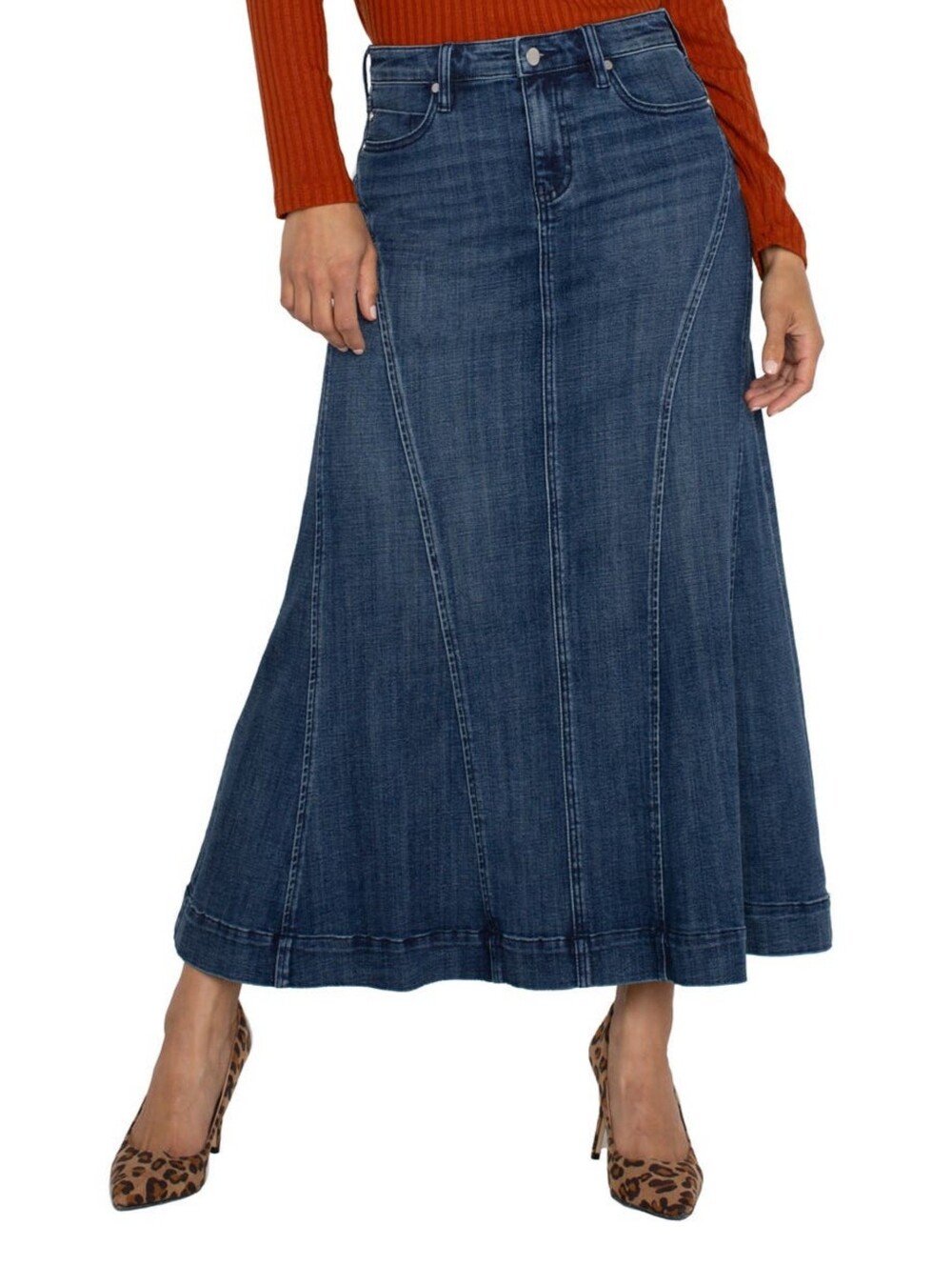 LIVERPOOL | Mermaid Denim Maxi Skirt